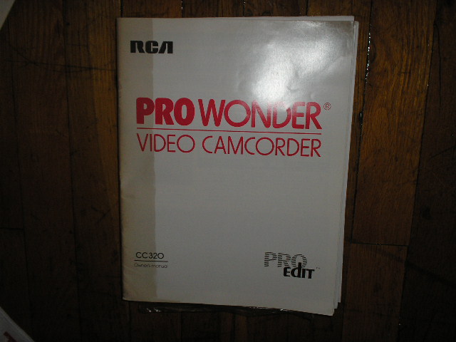 CC320 Pro Wonder VHS Camcorder Operating Instruction Manual