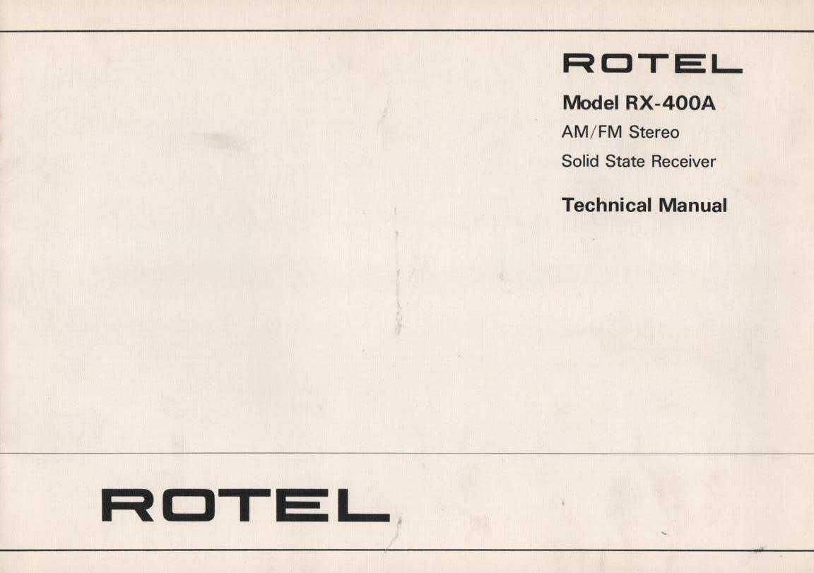 RX-400A Receiver Service Manual