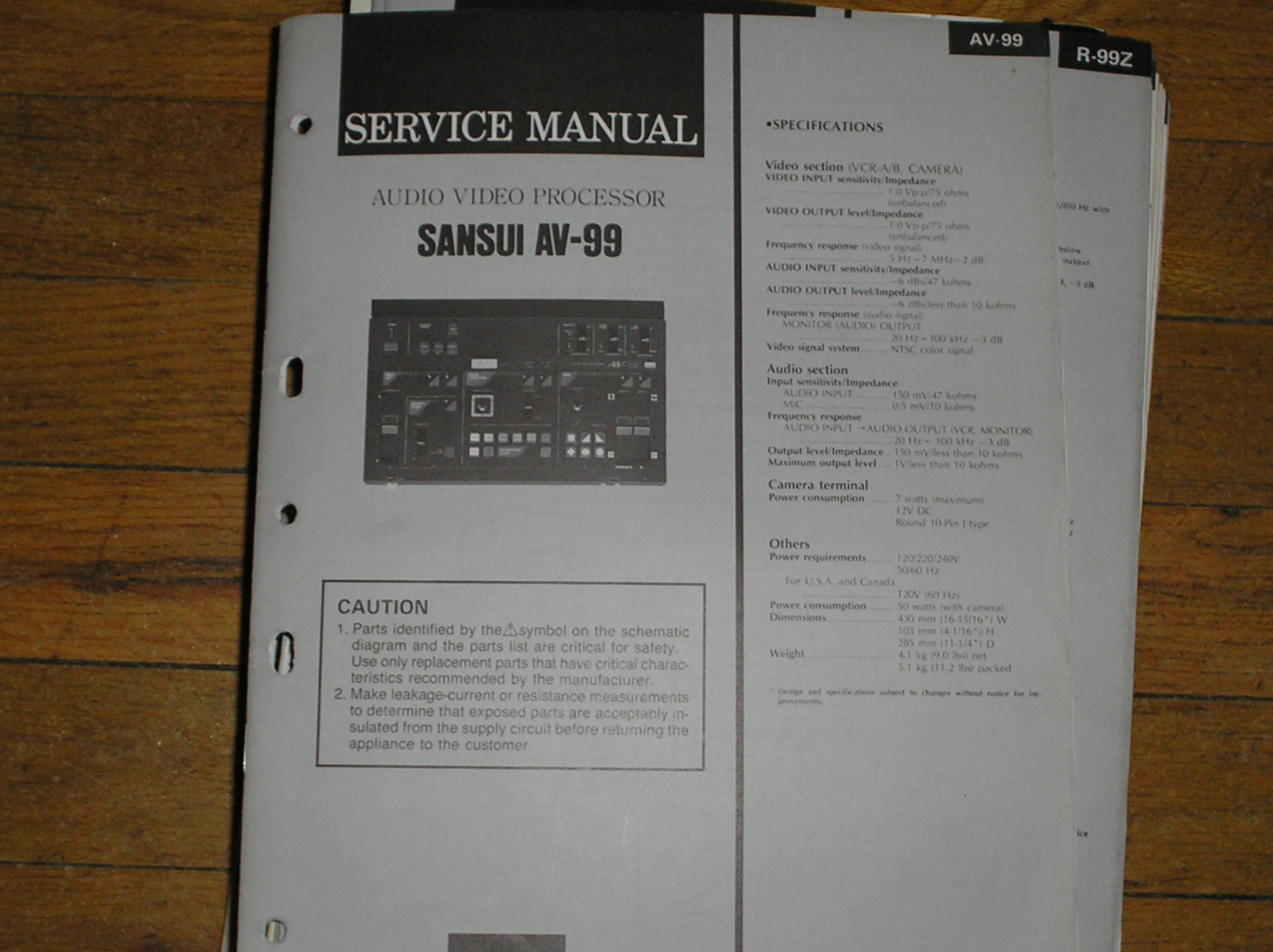 AV-99 Audio Video Processor Service Manual