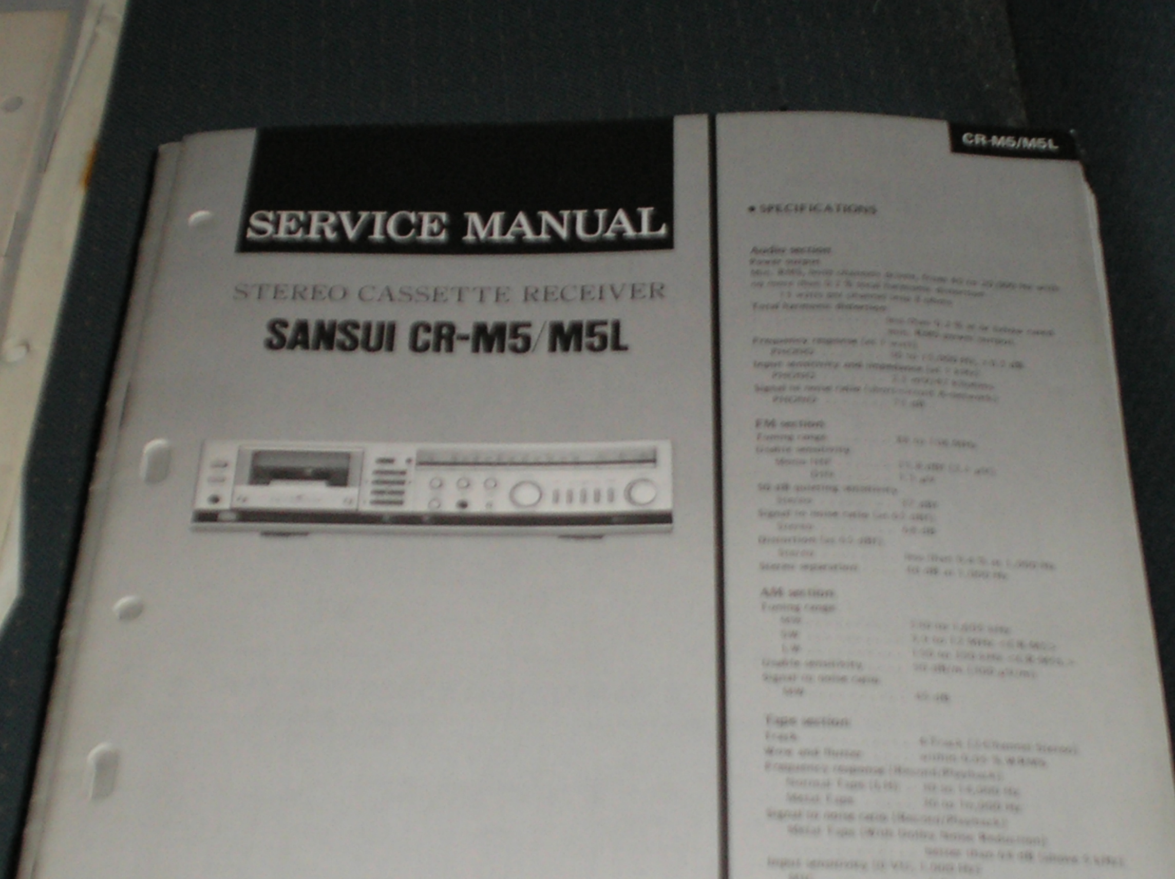 CR-M5 CR-M5L Cassette Receiver Service Manual