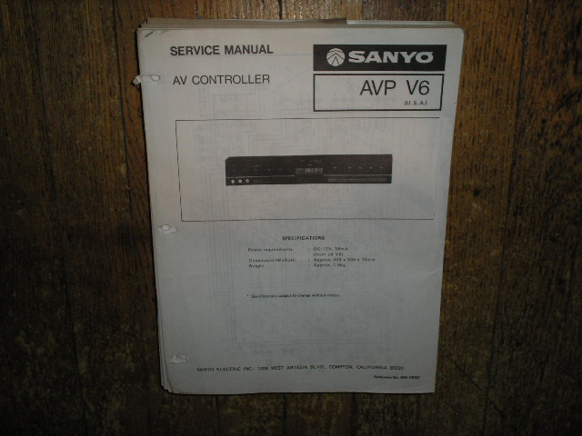 AVP-V6 AV Controller Service Manual