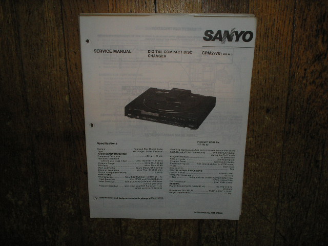 CPM2770 CD Player Service Manual