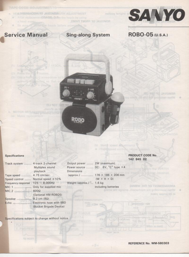 ROBO-05 Sing-along System Service Manual