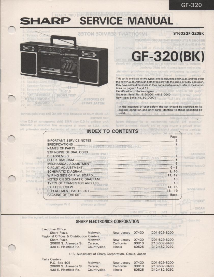 GF-320 Radio Service Manual