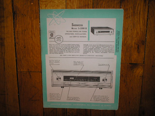 S-2100 II Tuner Service Manual for Serial no D33001  Sherwood 