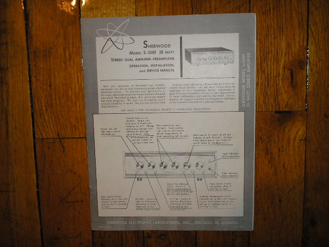 S-5500 Amplifier Pre-Amplifier Operation, Installation, Service Manual. for Serial no. K01001 and up.  Tubes are 4 7591 5 12AX7