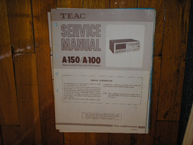 A-100 A-150 Cassette Deck Service Manual