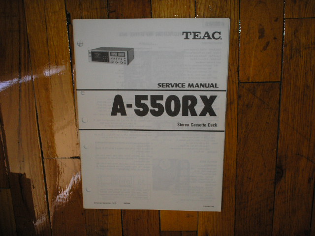 A-550RX Cassette Deck Service Manual