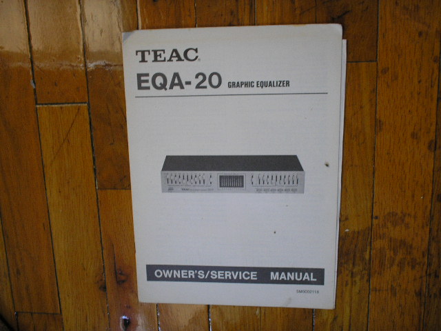 EQA-20 Graphic Equalizer Owners Service Manual