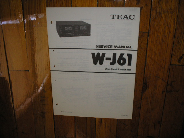 W-J61 Cassette Deck Service Manual