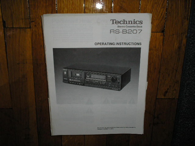 RS-B207 Cassette Deck Operating Instruction Manual
