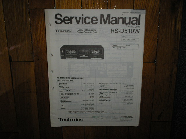 RS-D510W Cassette Deck Service Manual