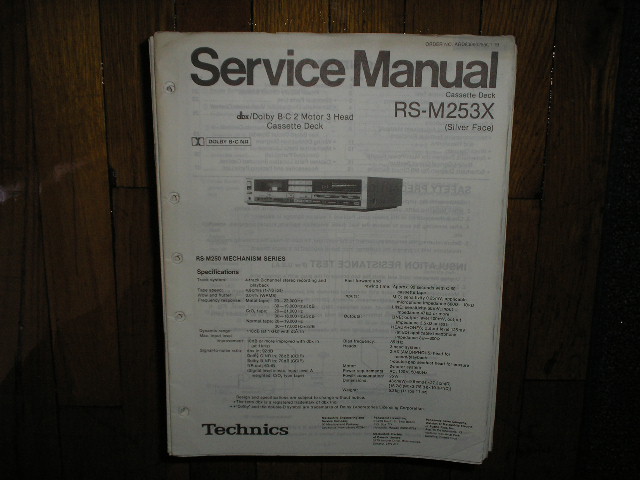 RS-M253X Cassette Deck Service Manual