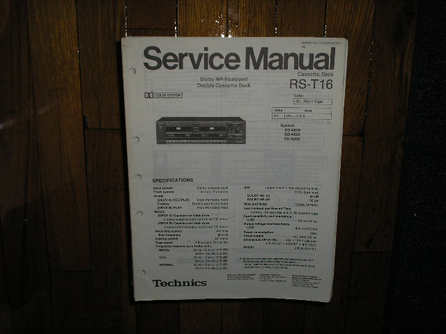 RS-T16 Cassette Deck Service Manual