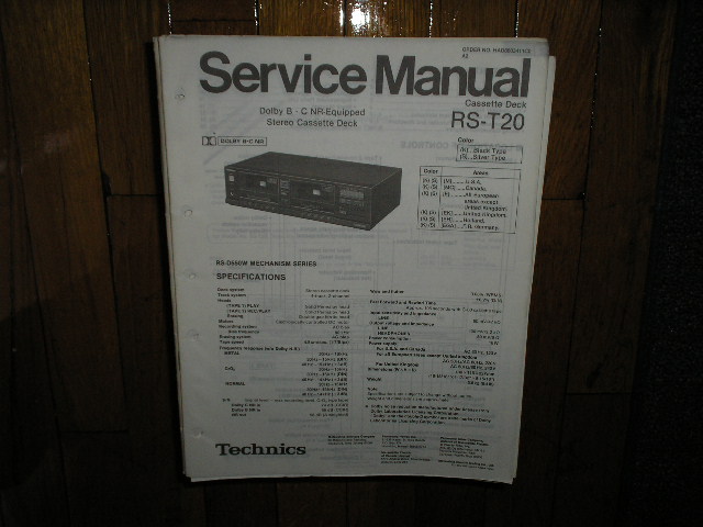 RS-T20 Cassette Deck Service Manual