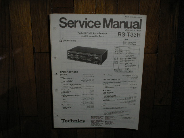 RS-T33R Cassette Deck Service Manual
