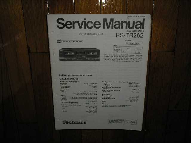 RS-TR262 Cassette Deck Service Manual