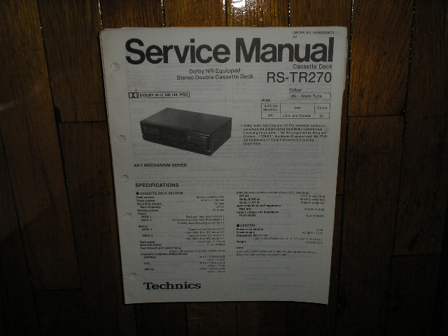 RS-TR270 Cassette Deck Service Manual