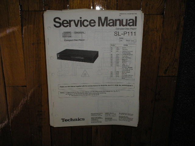 SL-P111 SL-P117 CD Player Service Manual