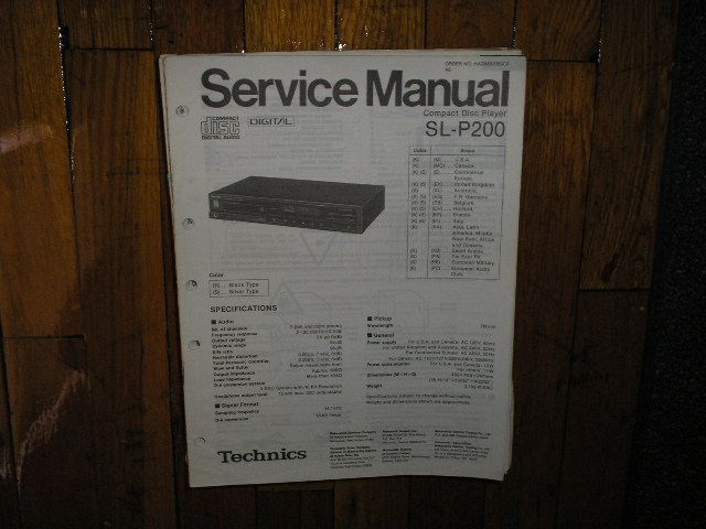 SL-P200 CD Player Service Manual