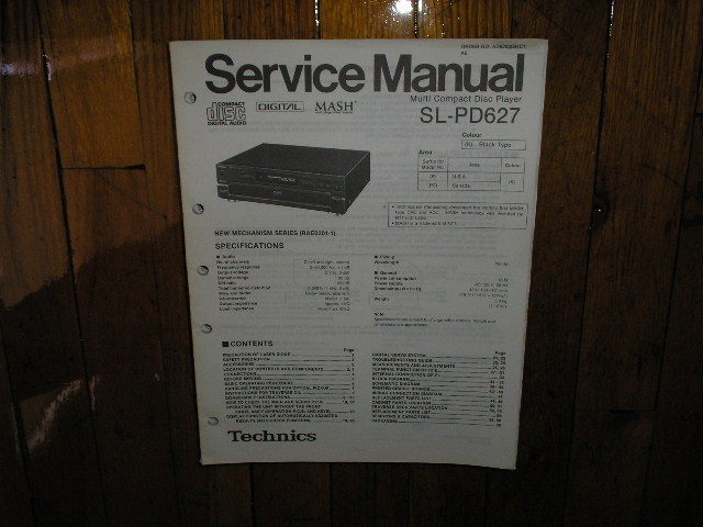 SL-PD627 CD Player Operating Manual