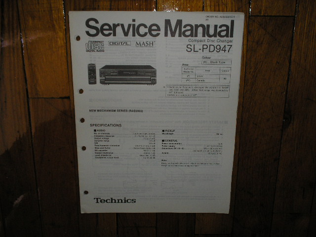 SL-PD947 CD Player Service Manual
