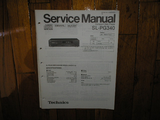 SL-PG340 CD Player Operating Manual