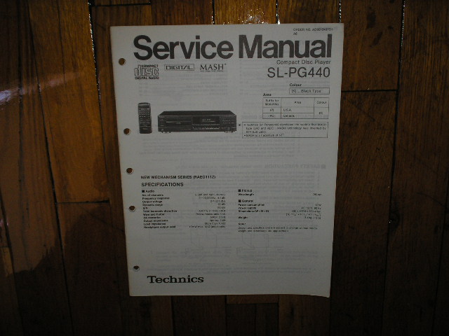 SL-PG440 CD Player Operating Manual