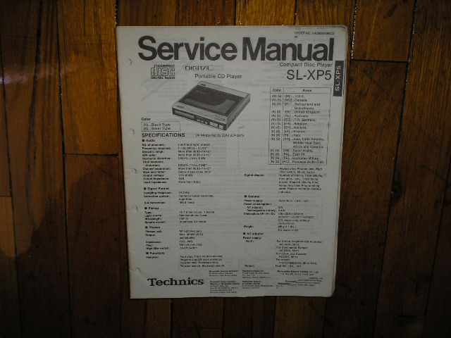 SL-XP5 Portable CD Player Service Manual