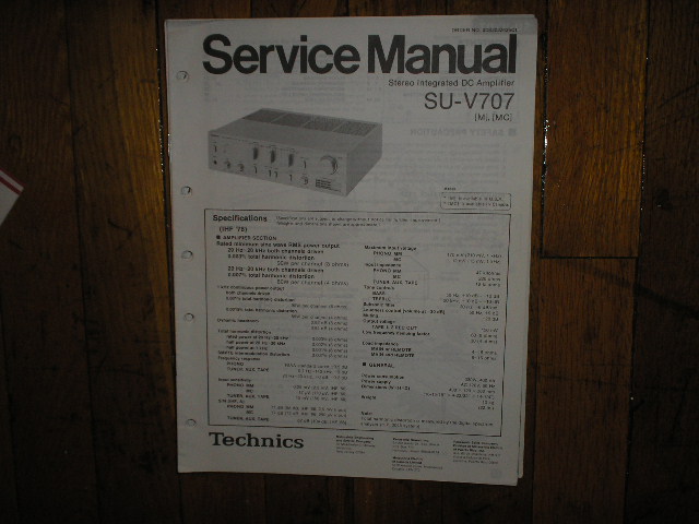 SU-V707 Amplifier Service Manual