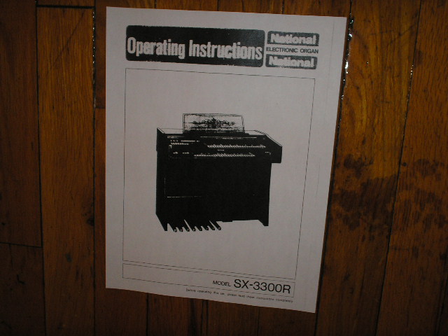 SX-3300R Organ Operating Instruction Manual.