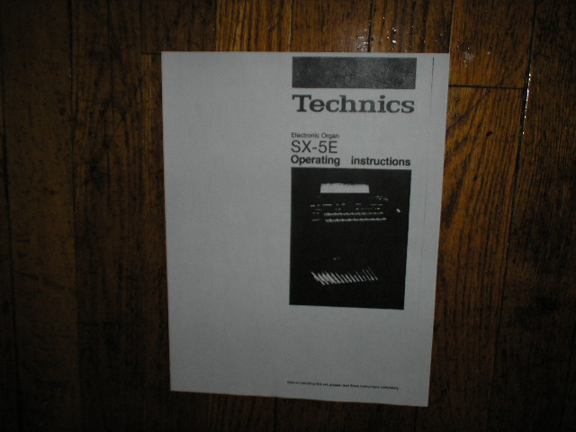 SX-5E Organ Operating Instruction Manual