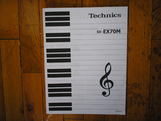 SX-EX70M Electric Organ Operating Instruction Manual. 