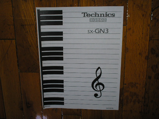 SX-GN3 SX-GN5 SX-GN7 SX-GN9 Organ Keyboard Operating Instruction. 3 Manual Set.