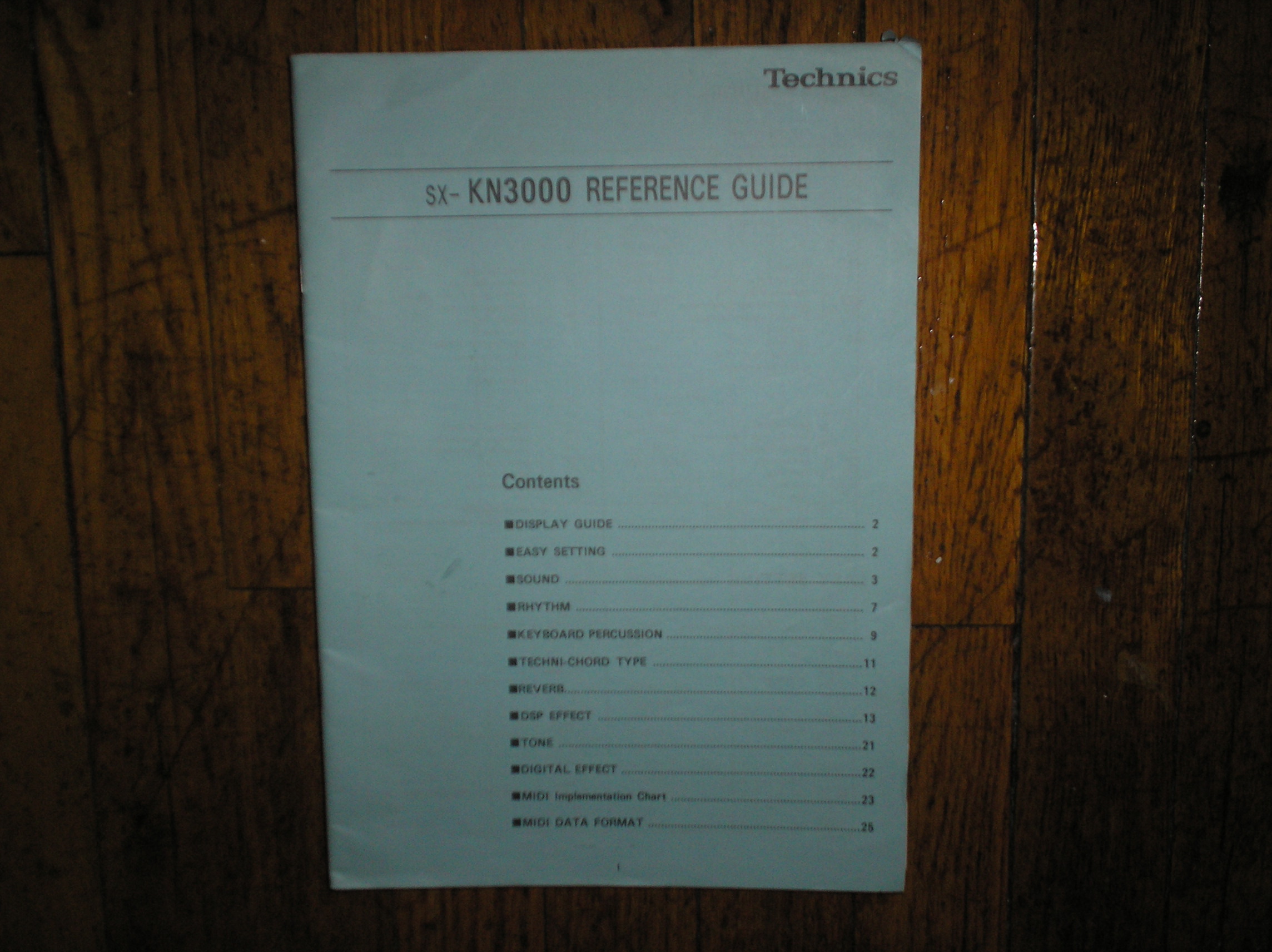 SX-KN3000 Keyboard MIDI Reference Manual