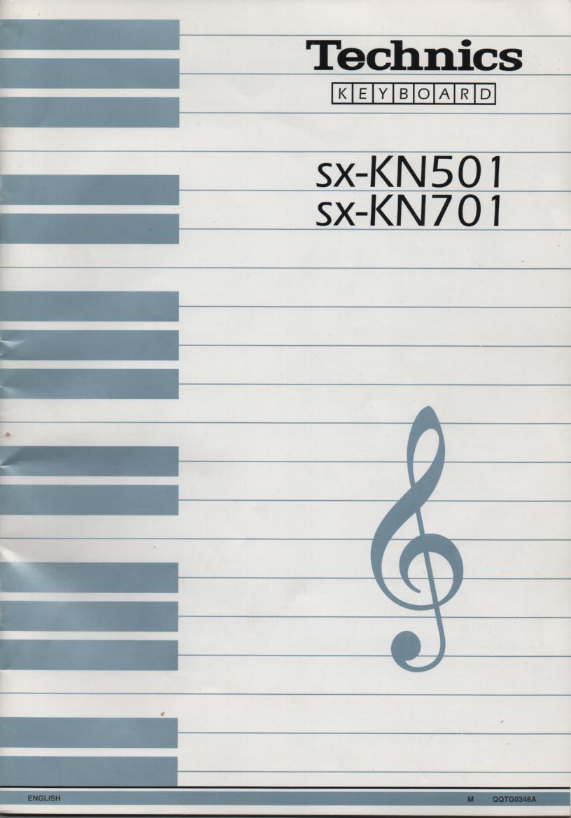 SX-KN501 SX-KN701 Organ Keyboard Operating Instruction Manual