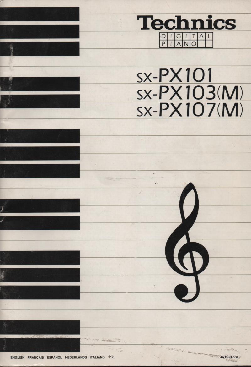 SX-PX101 Organ Keyboard Operating Instruction Manual
