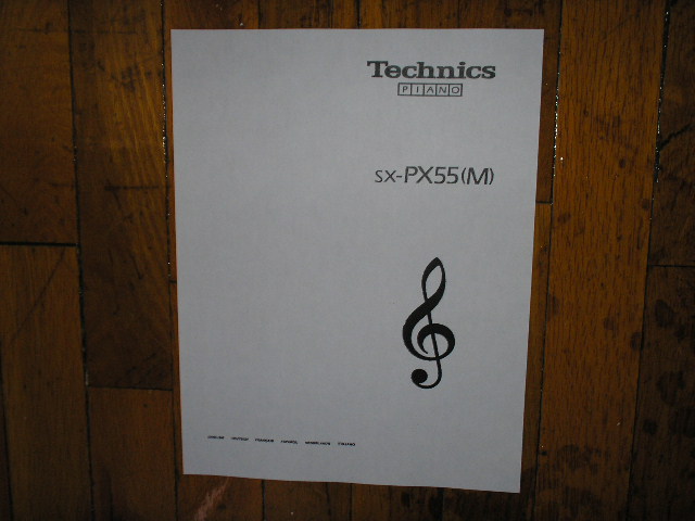 SX-PX55 SX-PX55M Organ Keyboard Operating Instruction Manual