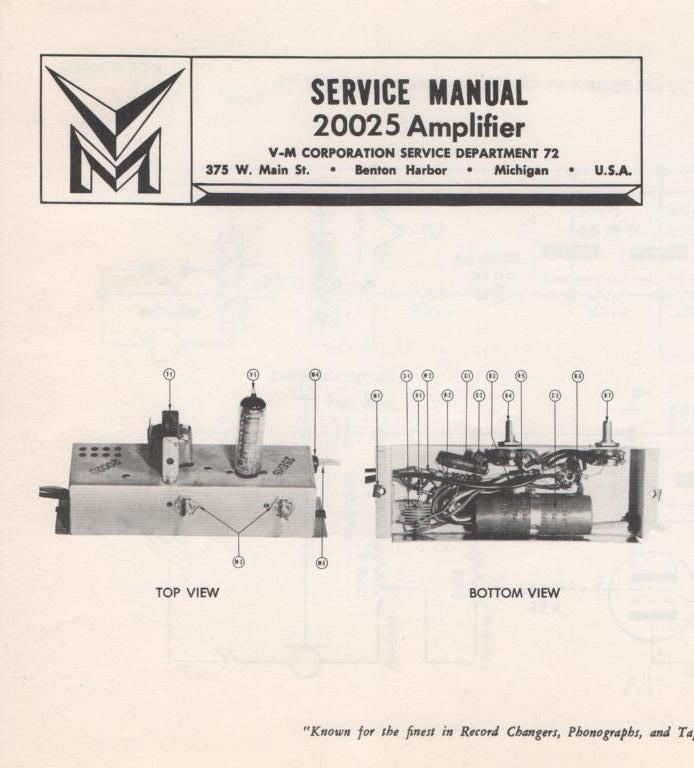 20025 Amplifier Service Manual
