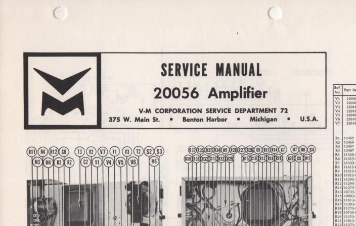 20056 Amplifier Service Manual