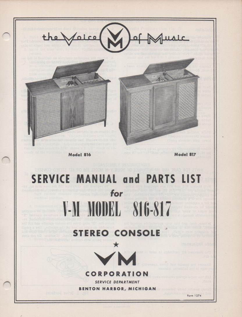 816 817 Console Service Manual