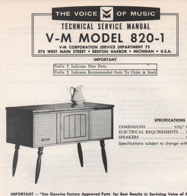 820-1 Console Service Manual. comes with 1287 and 20085 manuals..