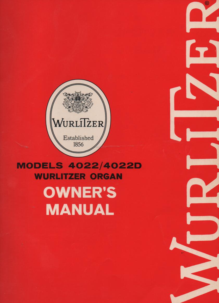 4022 4022D Owners Instruction Manual