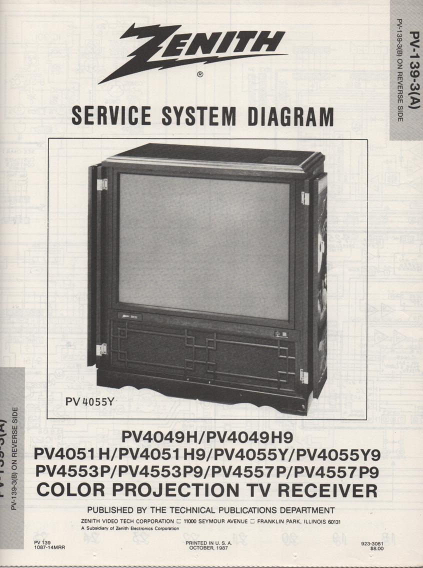 PV4051H TV Schematic .. PV4049H Manual