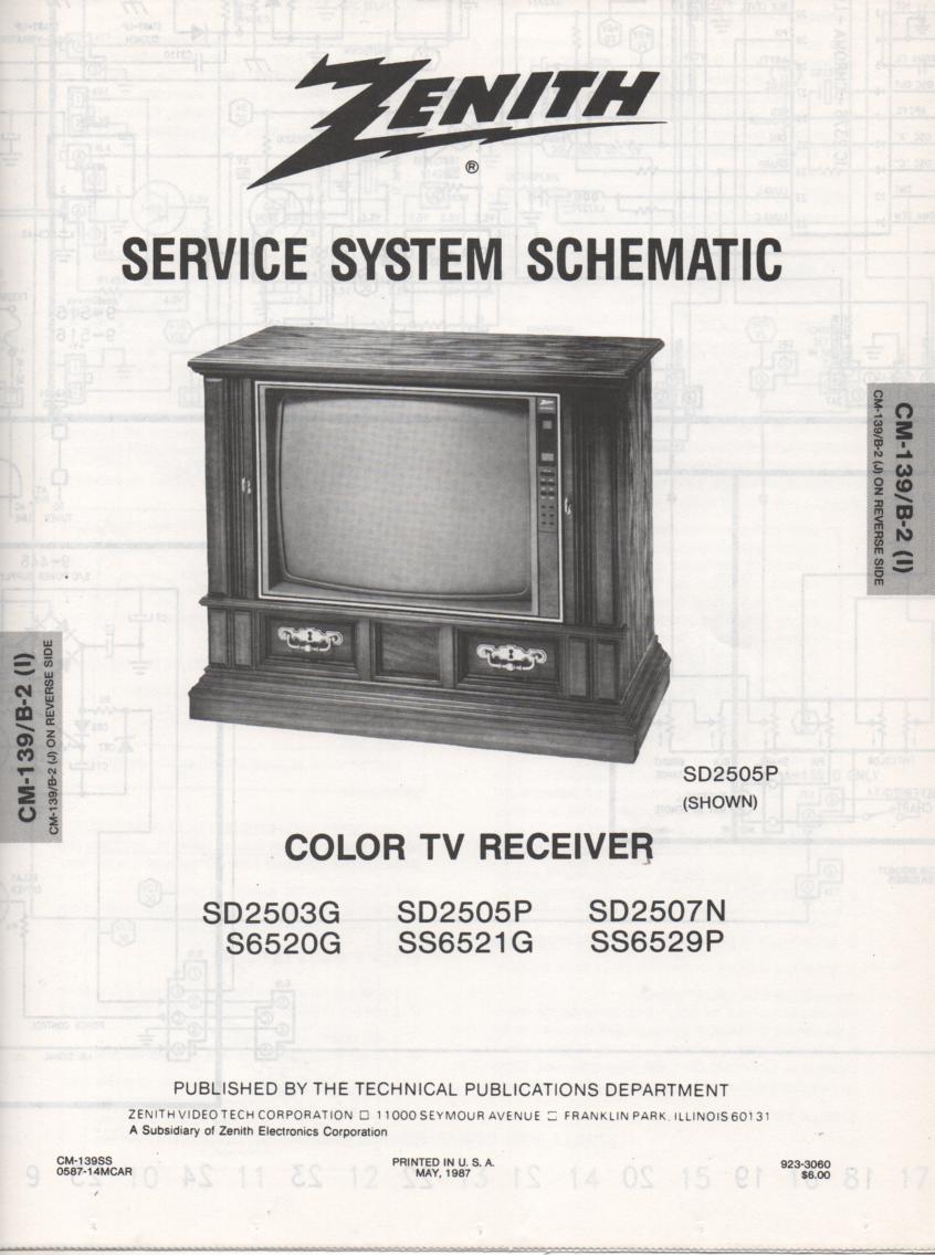 S6520G TV Schematic ..  SD2503G Manual